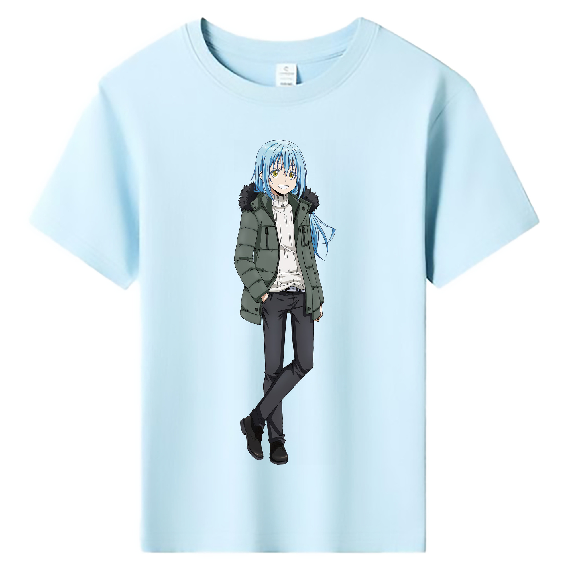 （画像用） 転スラ Regarding Reincarnated to Slime 綿100％キッズTシャツ（フロントプリント）